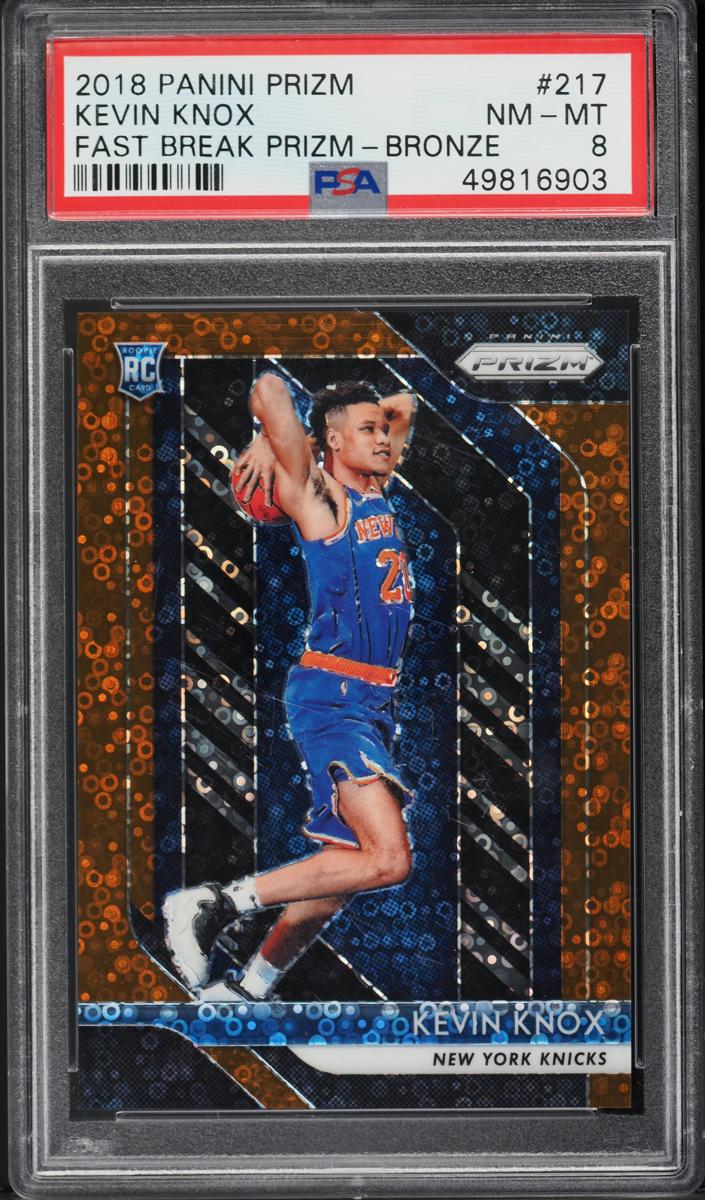 2018 Panini Prizm Basketball Fast Break Bronze Kevin Knox #217 PSA 10