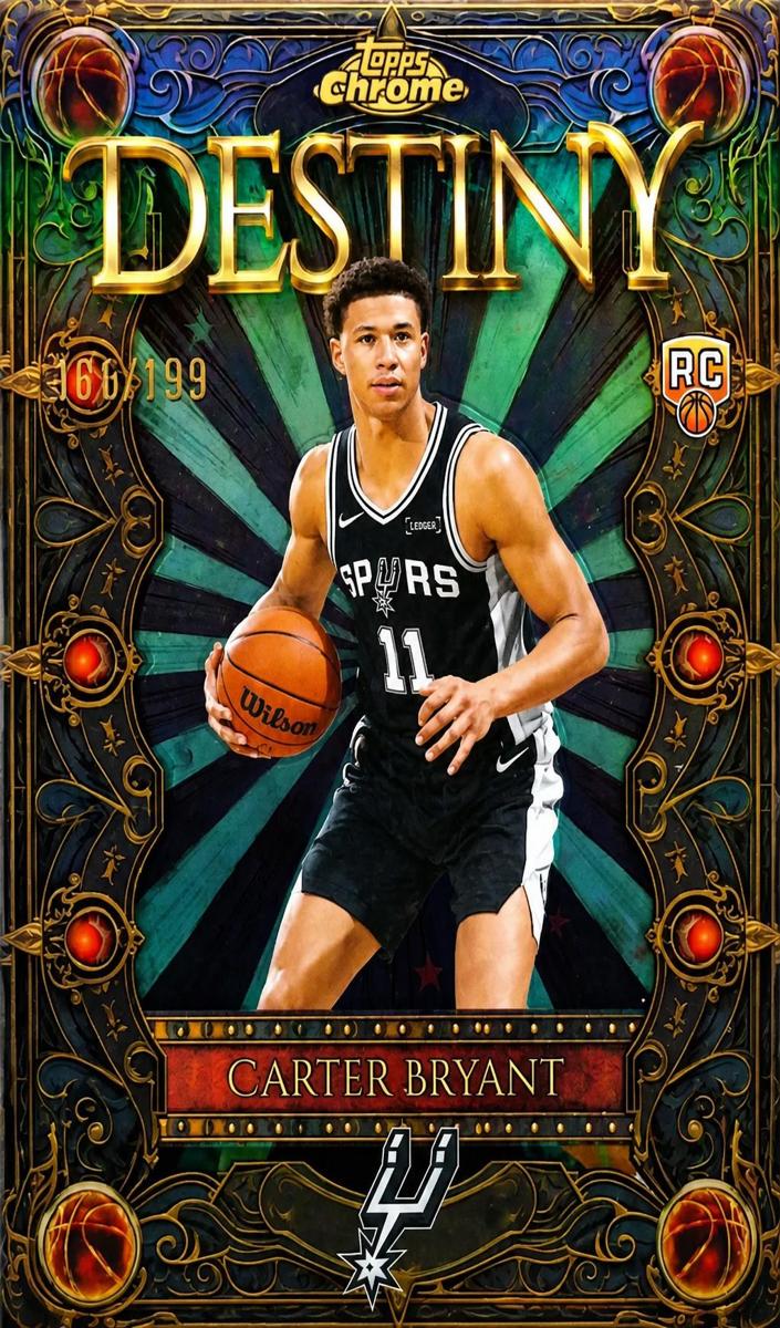 2025 Topps Chrome Basketball Aqua Refractor Carter Bryant #D-12