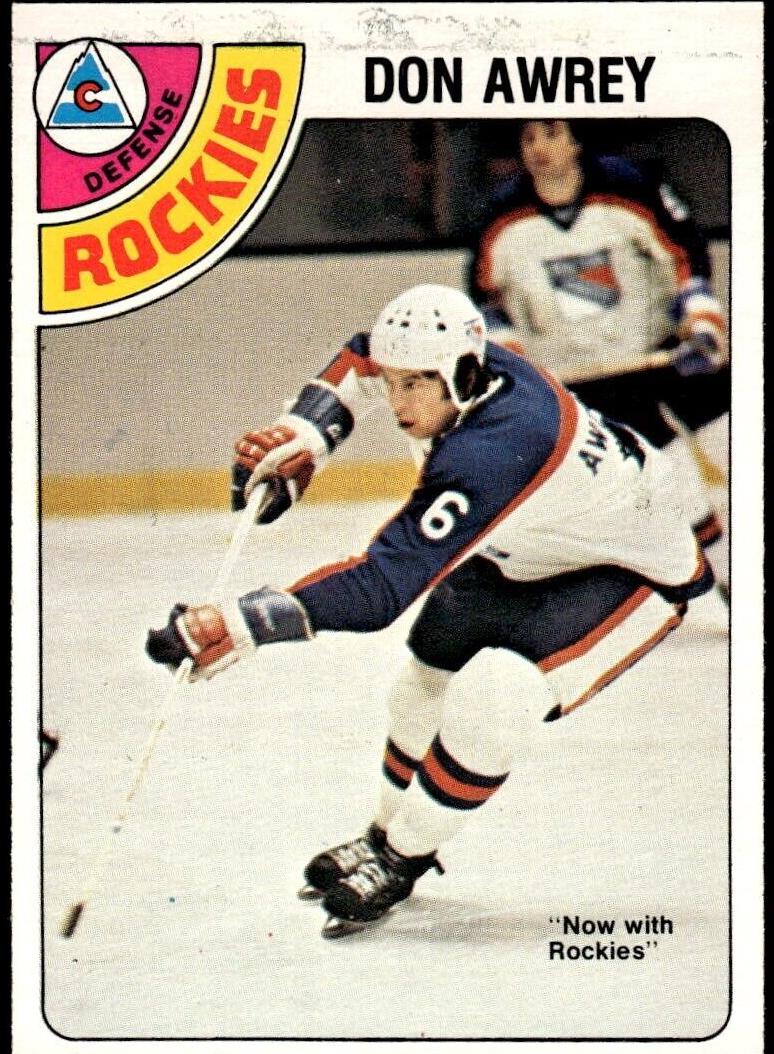 1978 O-Pee-Chee Hockey Don Awrey #383 PSA 8