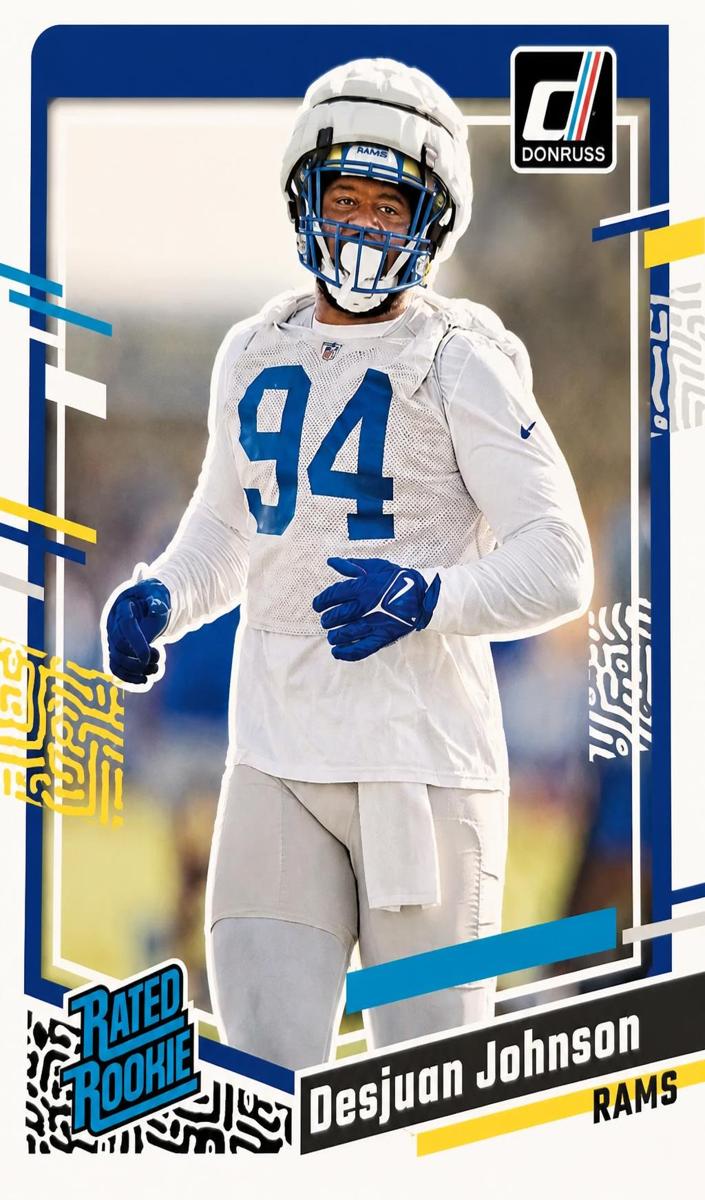 2023 Panini Donruss Football Aqueous Test Desjuan Johnson #356