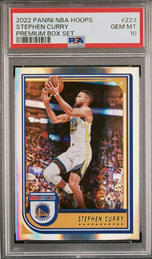 2022 Panini Hoops Basketball Premium Box Set Stephen Curry #223 PSA 9