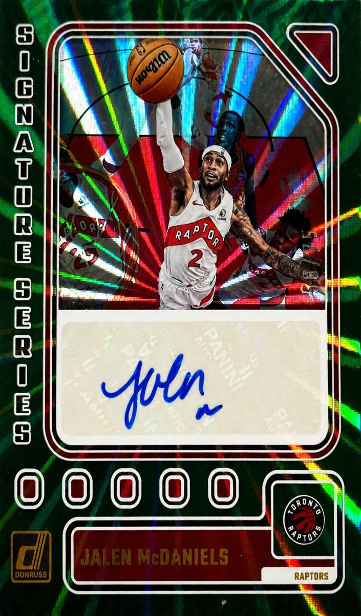 2023 Panini Donruss Basketball Holo Green Laser Jalen McDaniels #SS-JMD