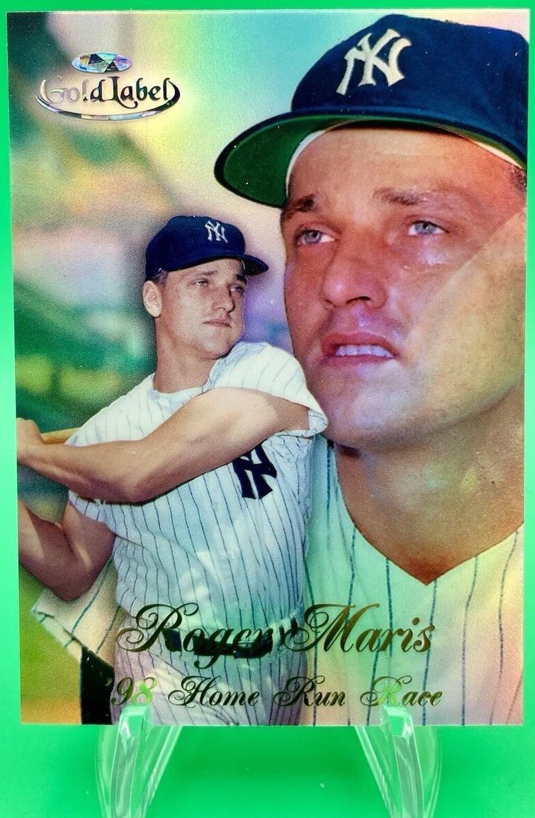 1998 Topps Gold Label Baseball Black Roger Maris #HR1 PSA 9