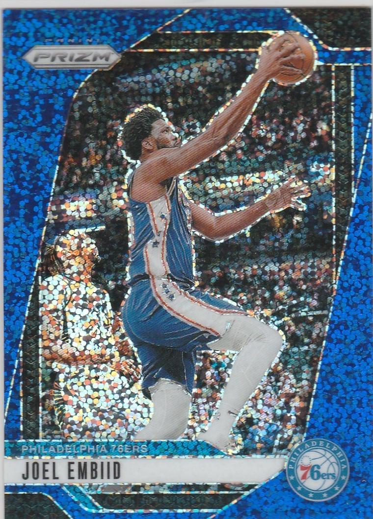 2024 Panini Prizm Basketball Blue Sparkle Joel Embiid #28