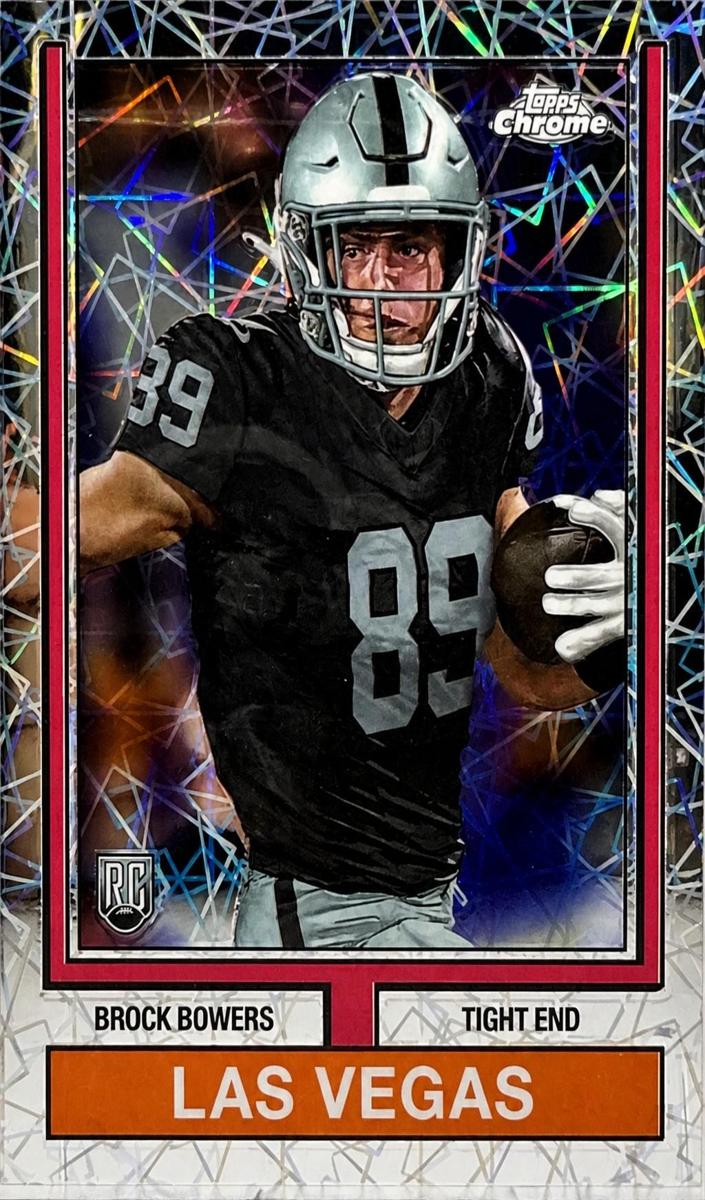 2024 Topps Chrome Football Lazer Refractor Brock Bowers #74TF-12