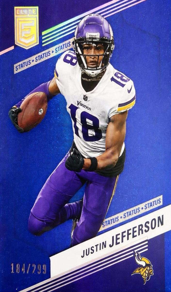 2023 Donruss Elite Football Status Sparkle Justin Jefferson #62 PSA 9