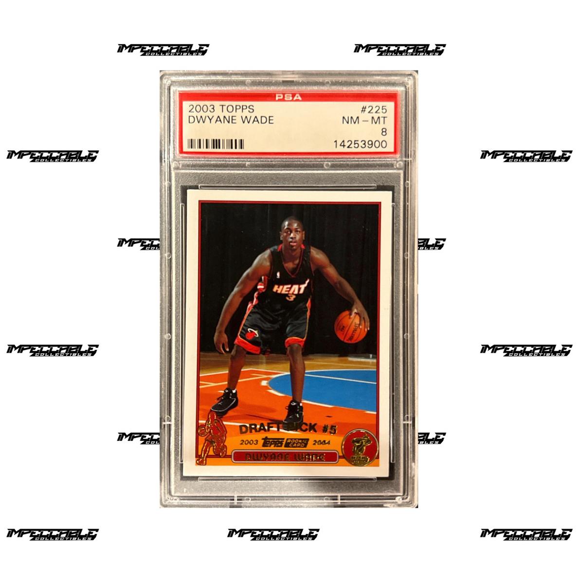 2003 Topps Basketball Dwyane Wade #225 PSA 8.5