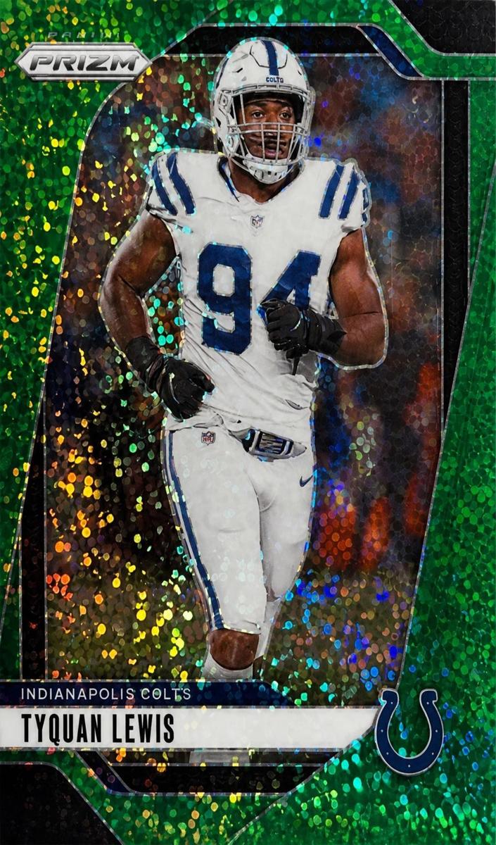 2024 Panini Prizm Football Green Sparkle Tyquan Lewis #125