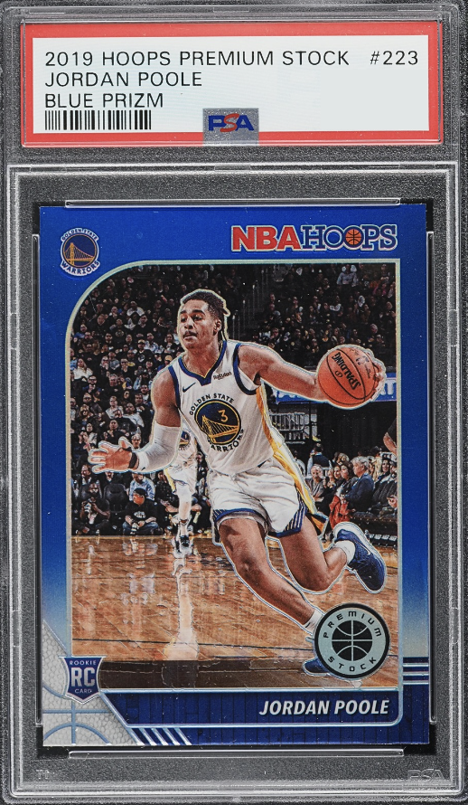 2019 Panini Hoops Premium Stock Basketball Blue Jordan Poole #223