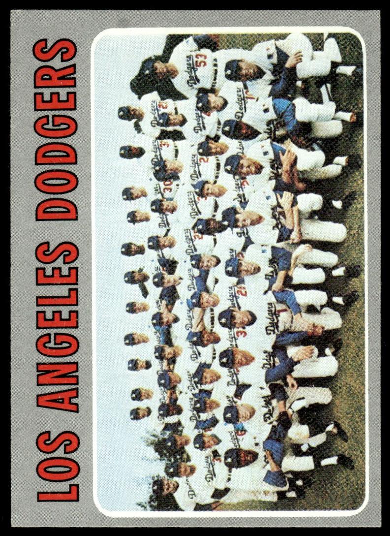 1970 Topps Baseball Dodgers Team #411