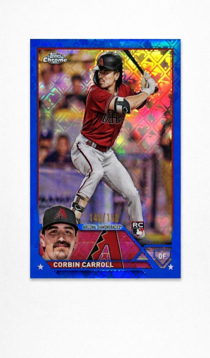 2023 Topps Chrome Logofractor Baseball Blue Corbin Carroll #95 PSA 9