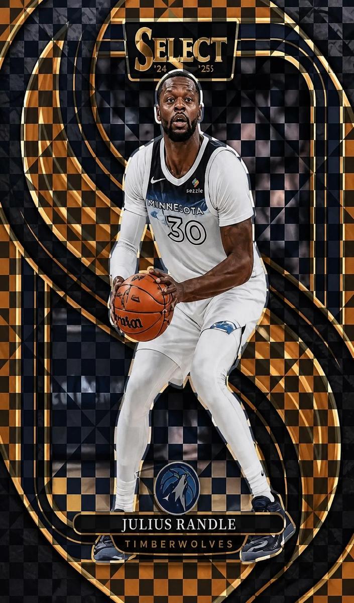 2024 Panini Select Basketball Bronze Checker Julius Randle #129
