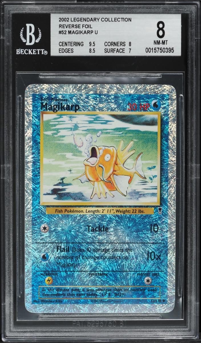 2002 Pokemon Legendary Collection Reverse Foil Magikarp #52 PSA 9