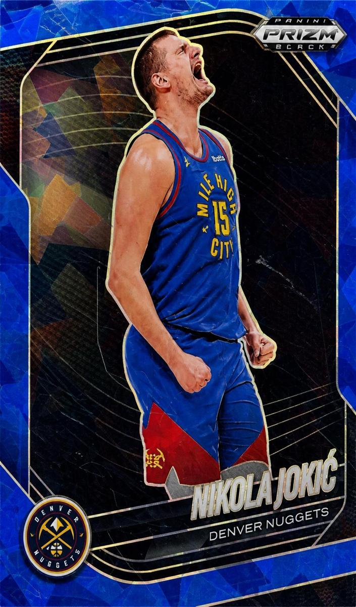 2024 Panini Prizm Black Basketball Blue Ice Nikola Jokic #43 PSA 9