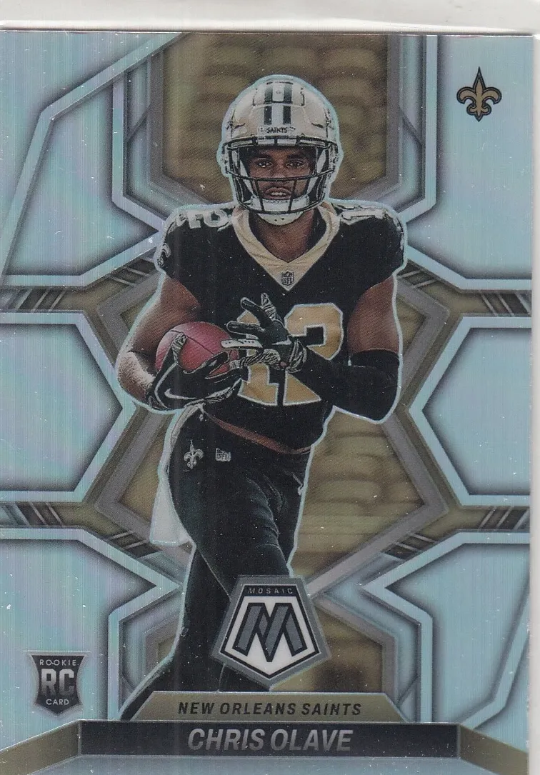 2022 Panini Mosaic Football Silver Chris Olave #313 PSA 8.5