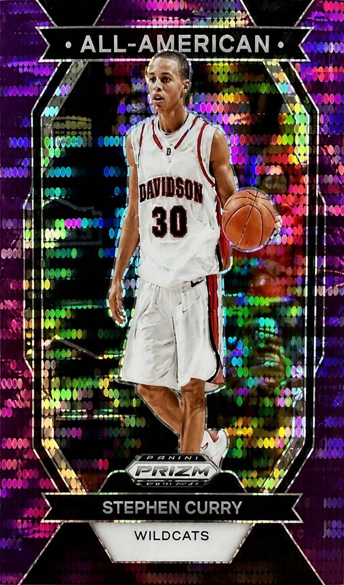 2024 Panini Prizm Draft Picks Basketball Purple Pulsar Stephen Curry #13 PSA 10
