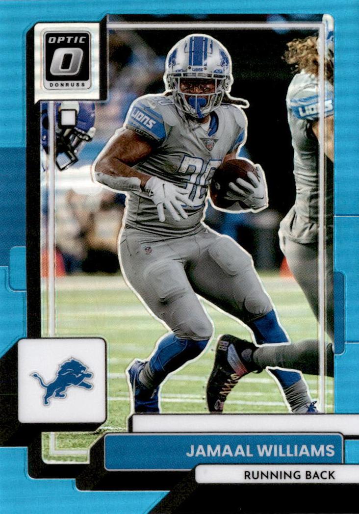 2022 Donruss Optic Football Aqua Jamaal Williams #65