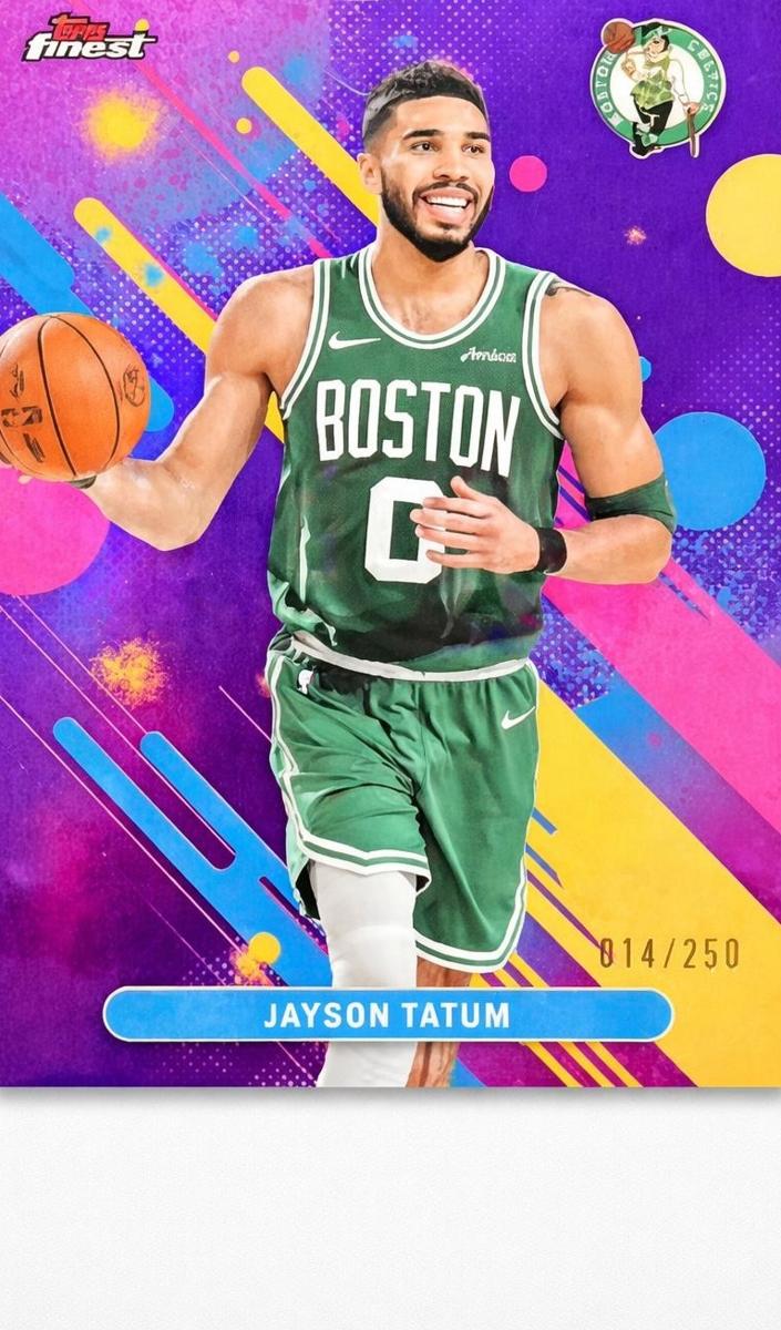 2025 Topps Finest Basketball Purple Refractor Jayson Tatum #21