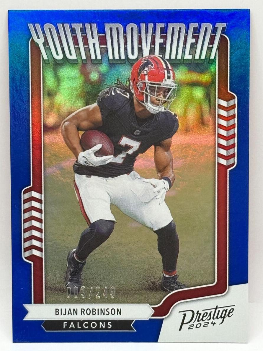 2024 Panini Prestige Football Xtra Points Blue Bijan Robinson #YM-BRN