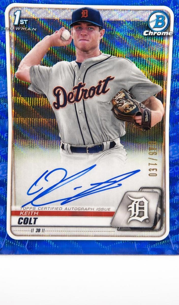 2020 Bowman Draft Chrome Baseball Blue Wave Keith Colt #CDA-KC PSA 10