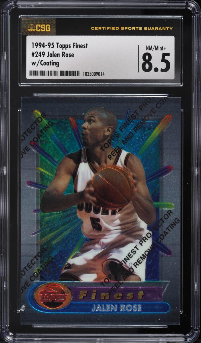 1994 Topps Finest Basketball W/ Coating Jalen Rose #249 PSA 8.5