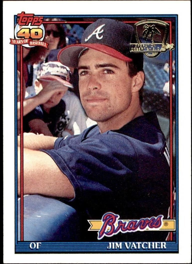 1991 Topps Baseball Jim Vatcher #196 PSA 9