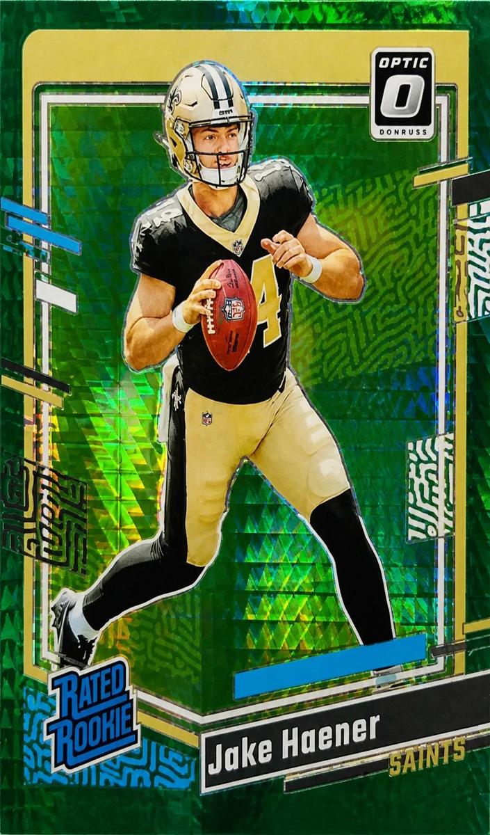 2023 Donruss Optic Football Green Hyper Jake Haener #277