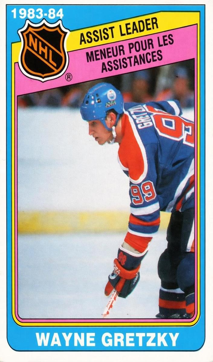 1984 O-Pee-Chee Hockey Assist Leader Wayne Gretzky #382 PSA 9