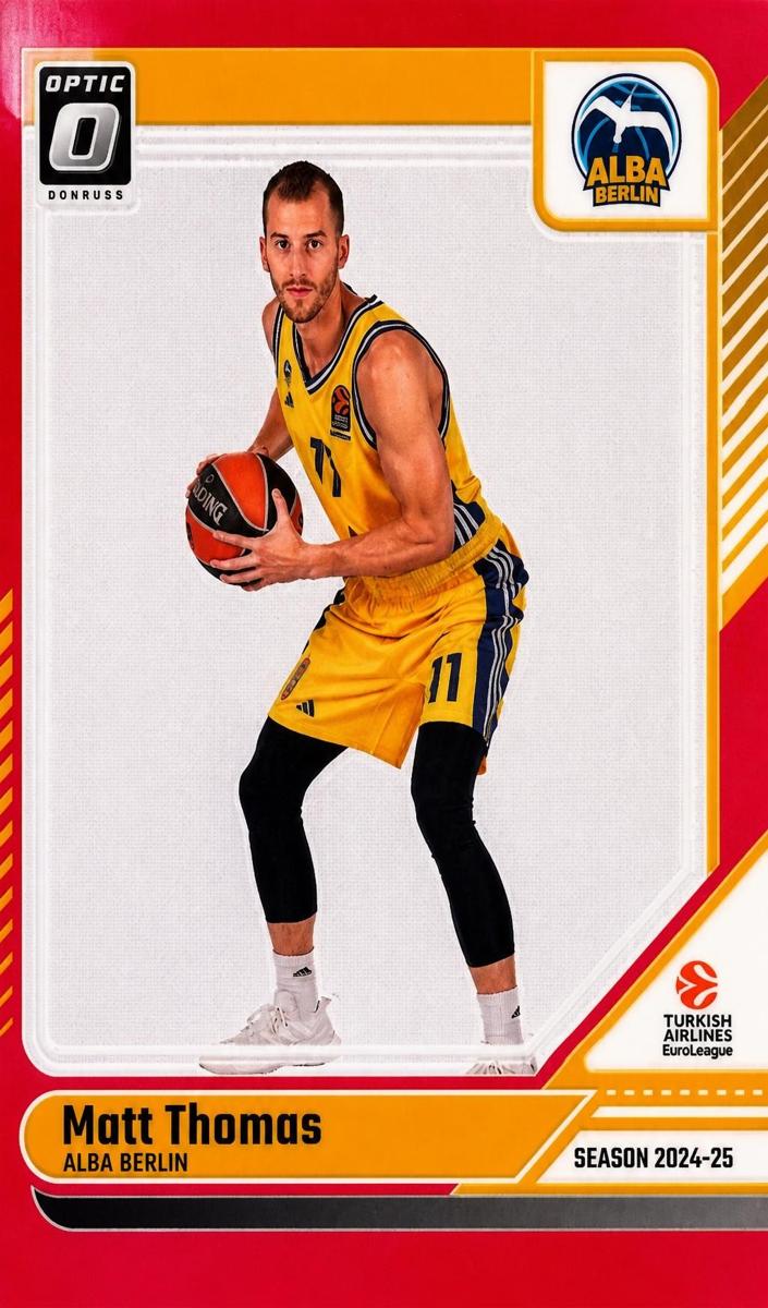2024 Donruss Turkish Airlines EuroLeague Basketball Red Matt Thomas #59