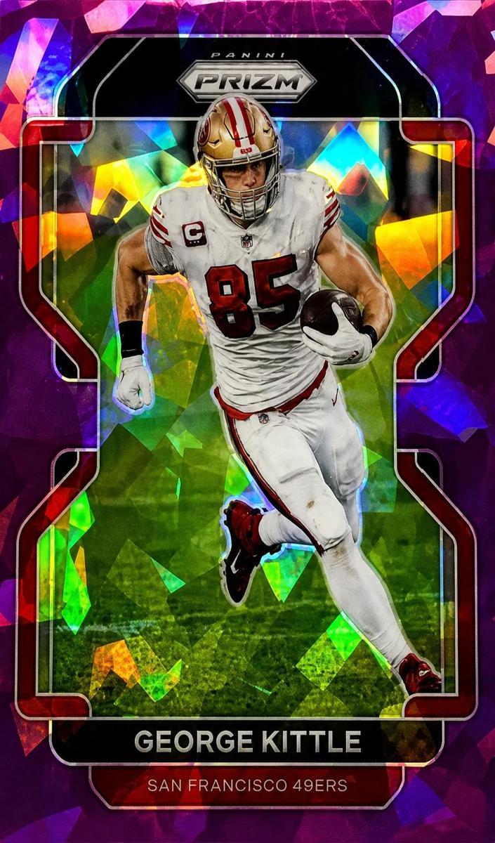 2021 Panini Prizm Football Purple Ice George Kittle #54