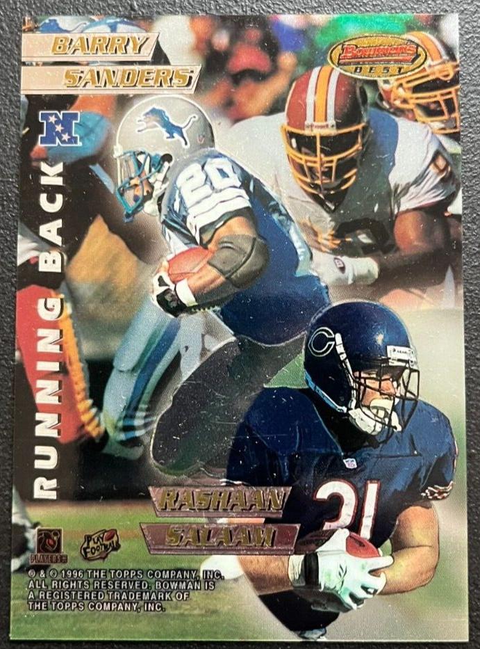 1996 Bowman's Best Football Barry Sanders #5 PSA 9