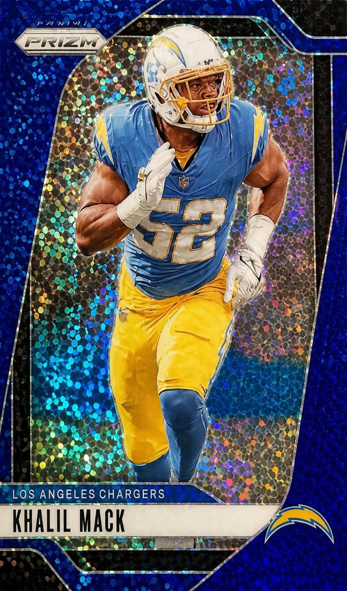 2024 Panini Prizm Football Blue Sparkle Khalil Mack #162