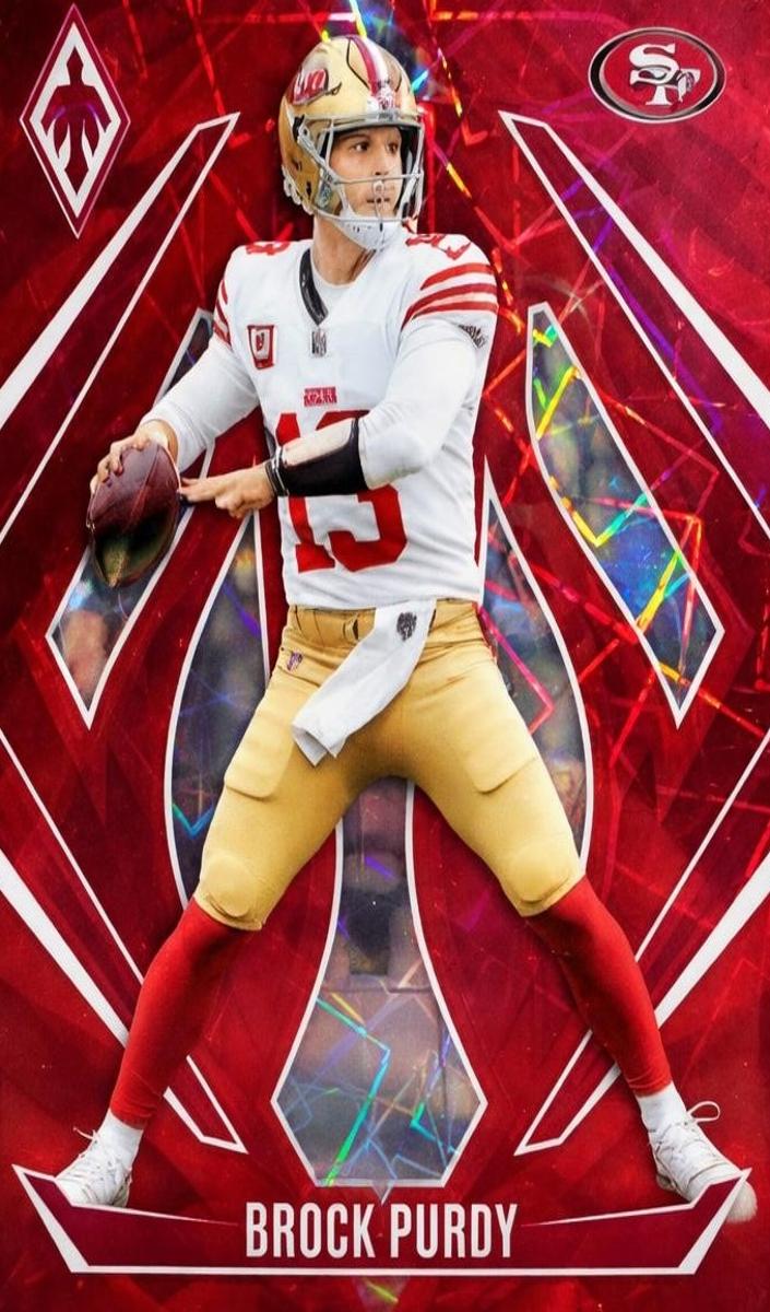 2024 Panini Phoenix Football Red Lazer Brock Purdy #18 PSA 10