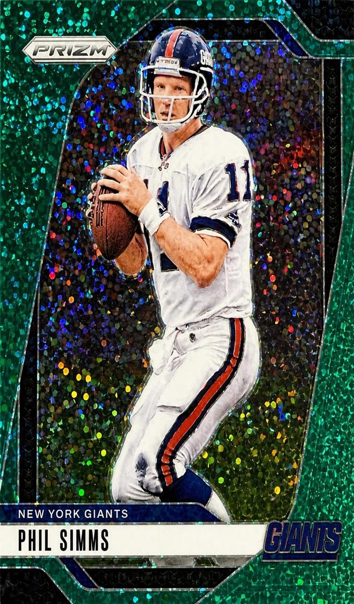 2024 Panini Prizm Football Green Sparkle Phil Simms #218