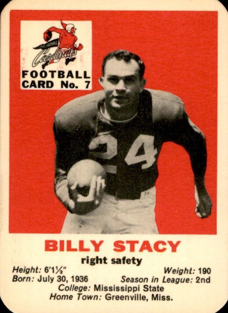 1960 Mayrose Cardinals Football Bill Stacy #7