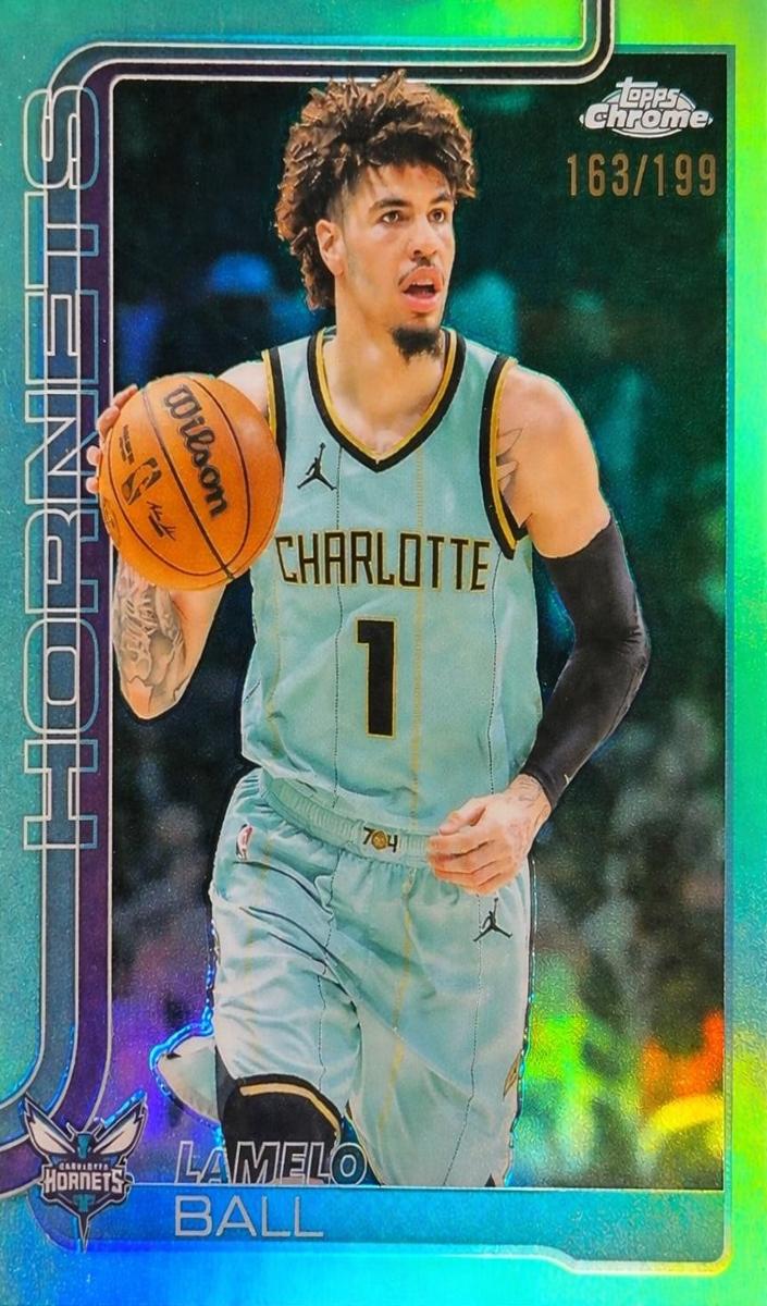 2025 Topps Chrome Basketball Aqua Refractor LaMelo Ball #39