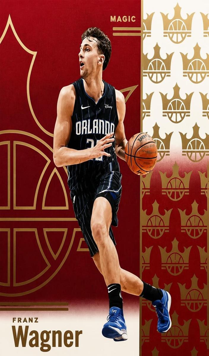 2024 Panini Court Kings Basketball Burgundy Franz Wagner #77