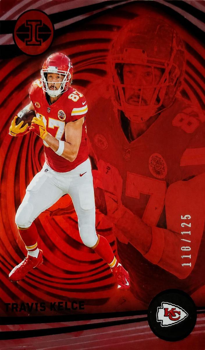 2023 Panini Illusions Football Trophy Collection Ruby Travis Kelce #55