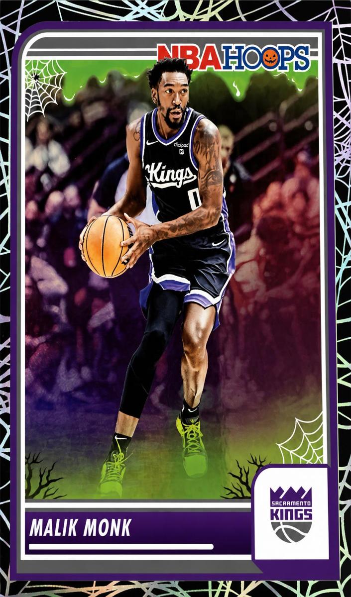 2023 Panini Haunted Hoops Basketball Holo Webs Malik Monk #123