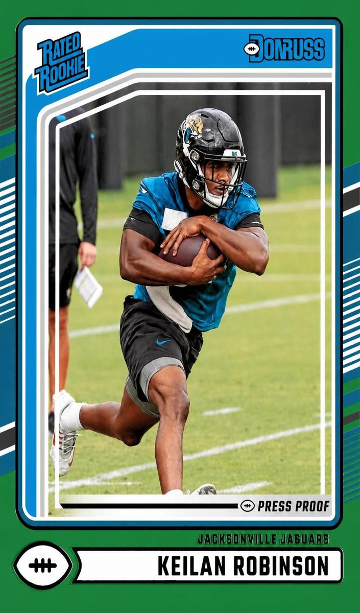 2024 Panini Donruss Football Press Proof Green Keilan Robinson #385