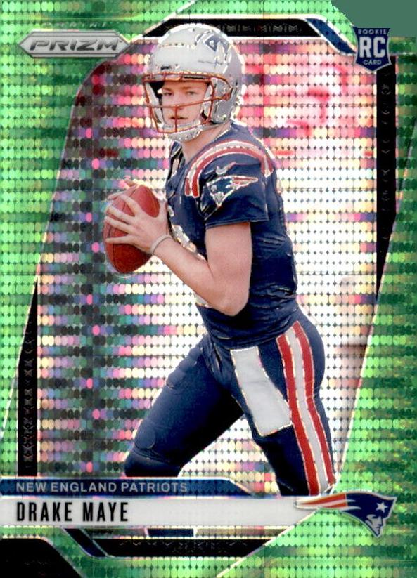 2024 Panini Prizm Football Neon Green Pulsar Drake Maye #329 RAW Ungraded