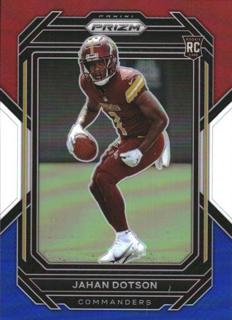 2022 Panini Prizm Football Red/White/Blue Prizm Jahan Dotson #312