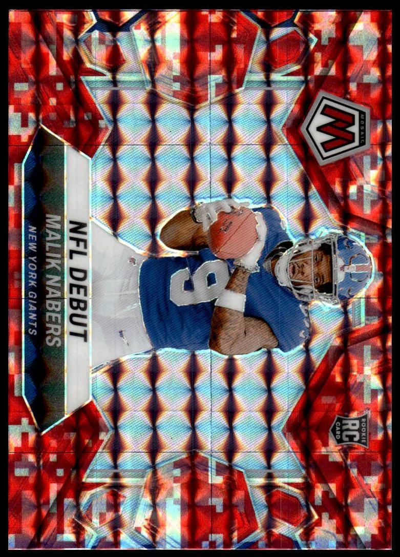 2024 Panini Mosaic Football Red Malik Nabers #284 PSA 9