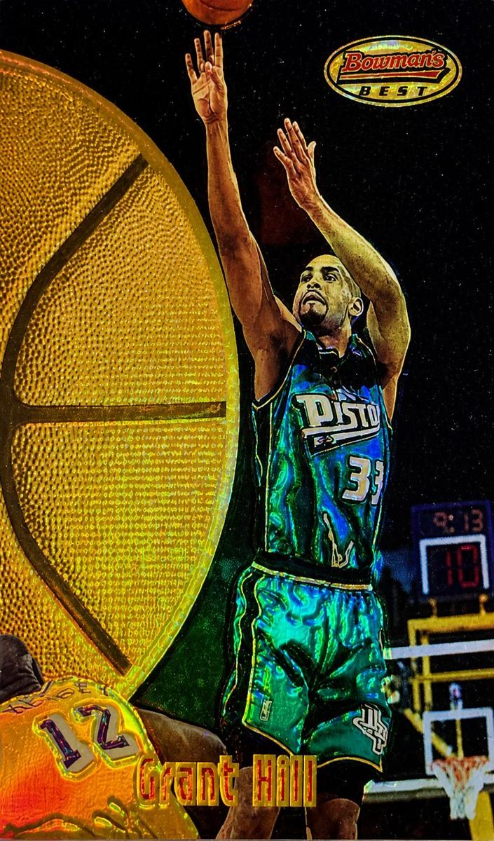 1997 Bowman's Best Basketball Refractor Grant Hill #BBP3 BGS 8