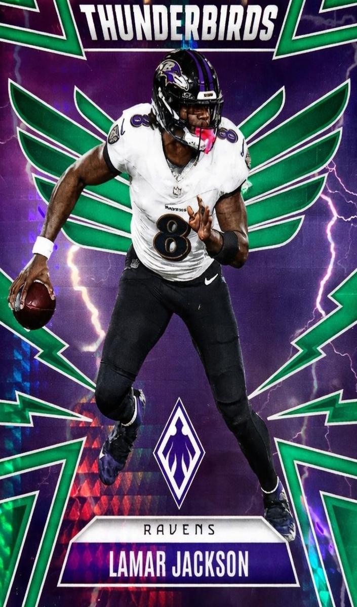 2025 Panini Phoenix Football Green Lamar Jackson #4