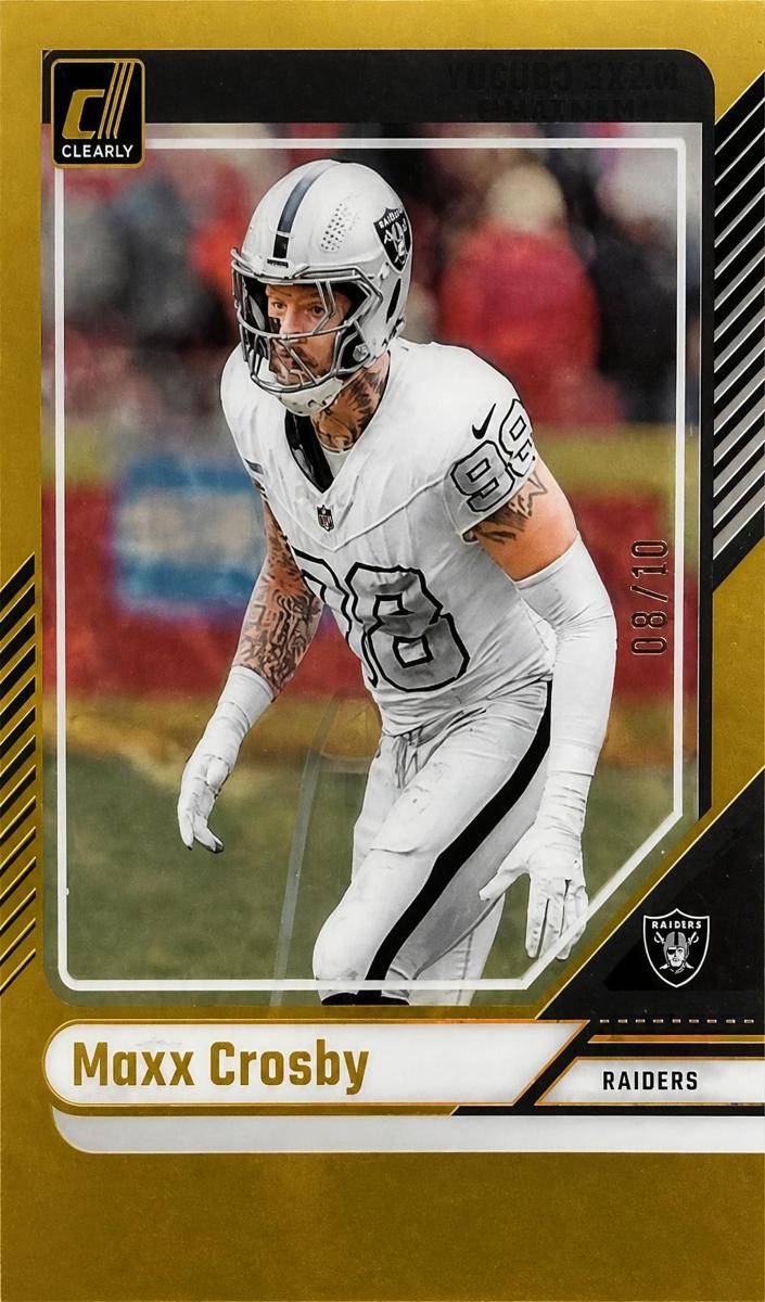 2024 Panini Clearly Donruss Football Gold Maxx Crosby #29