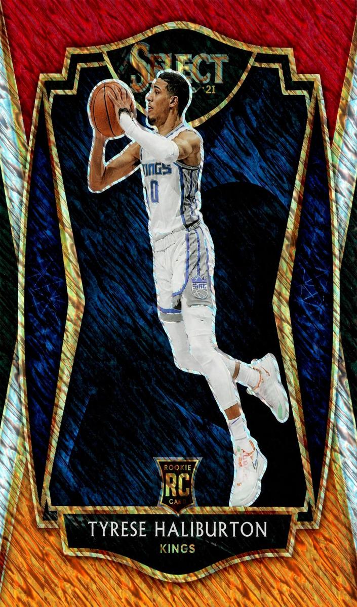 2020 Panini Select Basketball Red White Orange Shimmer Tyrese Haliburton #189