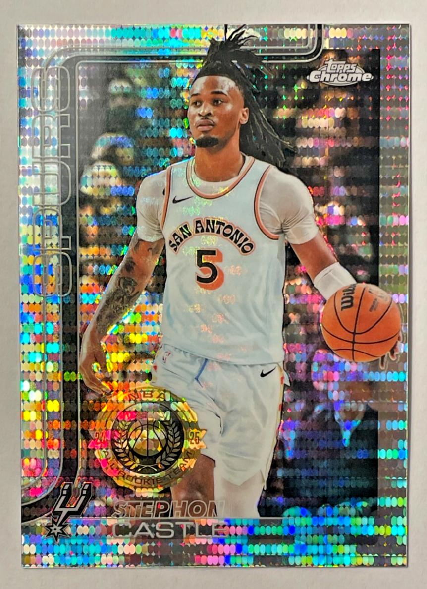 2025 Topps Chrome Basketball Pulsar Refractor Stephon Castle #228
