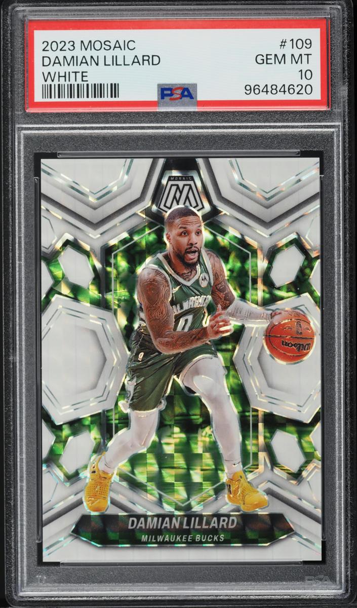 2023 Panini Mosaic Basketball White Damian Lillard #109