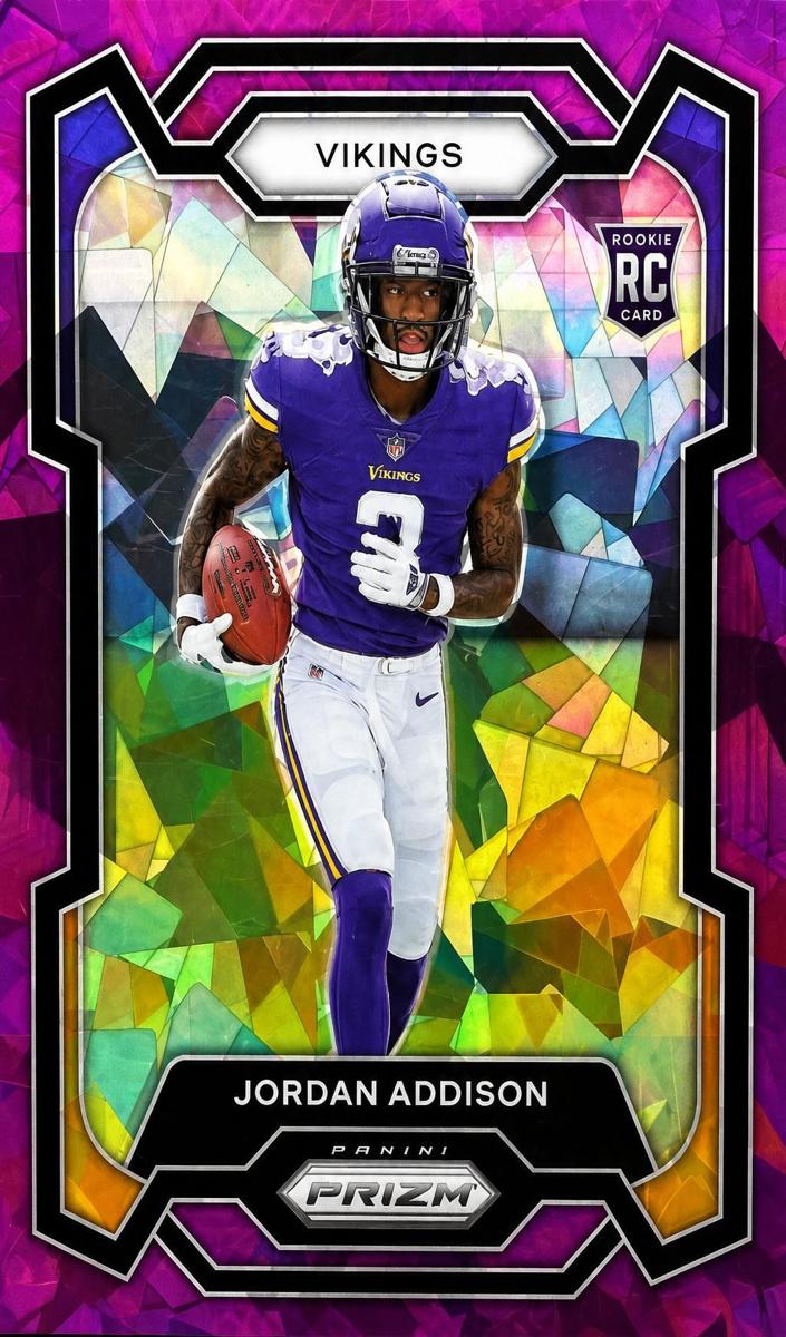 2023 Panini Prizm Football Purple Ice Jordan Addison #368